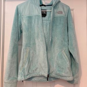 The North Face Womens Blue Long Sleeve Fleece Full-Zip Jacket Size Small